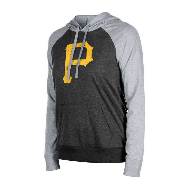 MLB Pittsburgh Pirates Women&#39;s Lightweight Bi-Blend Hooded Sweatshirt, 3 of 7