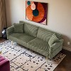 79 inch corduroy sofa bed, foldable double sofa bed with folding armrests, suitable for living rooms - Leovsnove - 3 of 4