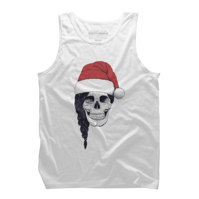 Men's Design By Humans Christmas skull By kodamorkovkart Tank Top