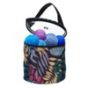 Unique Bargains Portable Crochet Knitting Sewing Craft Yarn Storage Bag Blue Leaves 5.12" x 5.51" - 4 of 4