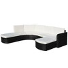 vidaXL Garden Furniture Set Black PE Rattan Modular Garden Sofa Set - Black - 2 of 4