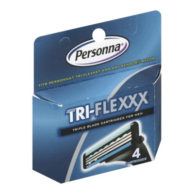 Personna Tri-Flex Triple Balde Cartridges For Men  - 4 ct