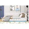 NicBex Full Size Platform Bed 81.5" L Modern Wooden Bed Frame with Headboard, Cushions, LED and 2 Ports for Bedroom, No Box Spring Required, White - 2 of 4
