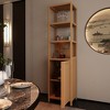 GDFStudio Ken Bamboo Freestanding Cabinet with Shutter Door and 3 Tier Shelves - 2 of 4
