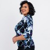 Calypsa Women's Plus Size 3/4 Sleeve Rash Guard UPF 50+ Margaux Swim Top - 3 of 4