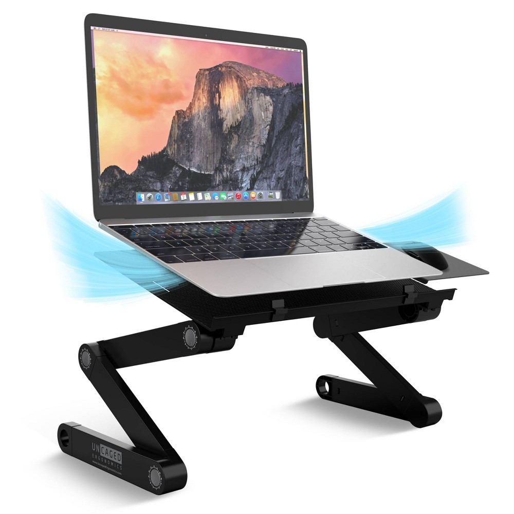 Photos - Office Desk Workez Adjustable Laptop Stand & Lap Desk Black - Uncaged Ergonomics