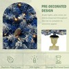 Pre-lit Xmas Tree Artificial Christmas 4-Piece Set,Garland, Wreath and Set of 2 Entrance Trees X-mas with LED Lights, Christmas Tree - 2 of 4