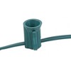 Novelty Lights 250 Feet C7/E12 Candelabra Base Christmas Bulk Spool, Vintage Holiday Hanging Light String, SPT-1 18 Gauge Green Wire - 2 of 3