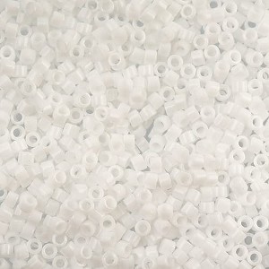 John Bead Miyuki Delica Bead 11/0 RD Opaque Chalk White (DB0200) 250gms Bag - 1 of 2