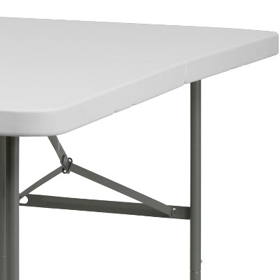 Gray Metal Rectangular Folding Table for Indoor/Outdoor Use