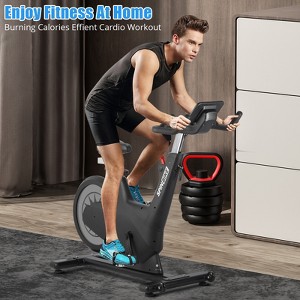 Exercise Bike Workout Bike with Adjustable Seat, 298 Lbs Capacity Stationary Bike with Tablet Holder, Indoor Fitness Cycling Bike for Home Cardio - 1 of 4