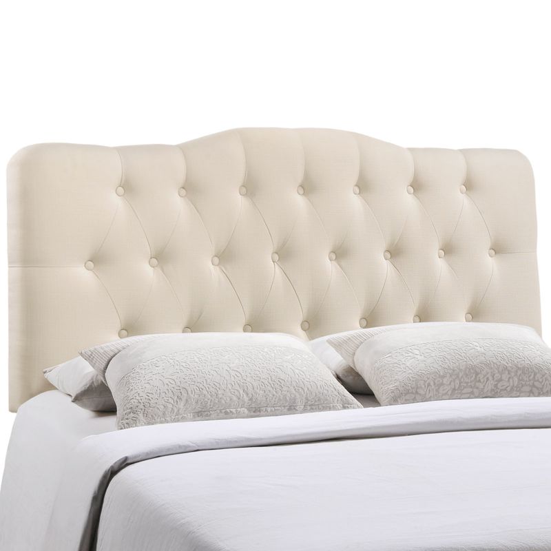 Annabel King Upholstered Fabric Headboard Ivory - Modway, 3 of 6