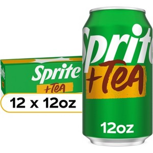 Sprite + Tea Lemon Lime and Tea Flavored Soda - 12pk/12 fl oz Cans - 1 of 4