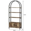 ODK Arched Bookshelf, 4-Tier Arched Bookcase, 71.5" Tall Industrial Book Shelf with Studry Metal Frame, Freestanding Dispaly Shelf for Office - 2 of 4