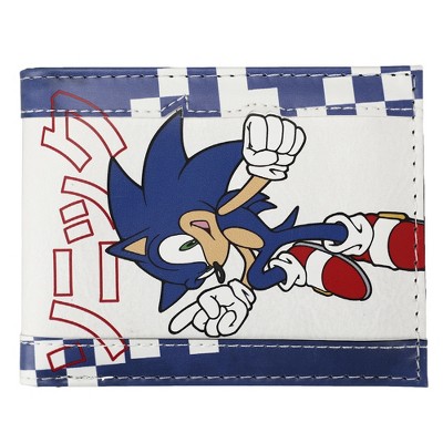SONIC CHARACTERS PATTERN Sonic the Hedgehog 4 in. Bi Fold Wallet (Sonikku)