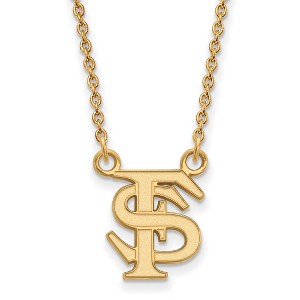 Black Bow Jewelry 10k Yellow Gold Florida State Seminoles NCAA Necklace 18 Inch - 1 of 4