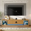 78 Inch Modern TV Stand with 6 Cabinets 2 Open Compartments for TVs up to 90 Inches and Living Room Bedroom Home Theatre - 3 of 4