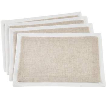 Saro Lifestyle Double Layer Placemat, 13"x19" Rectangle, Natural (Set of 4)