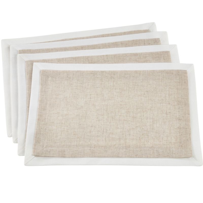 Saro Lifestyle Double Layer Placemat, 13"x19" Rectangle, Natural (Set of 4), 1 of 4