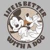 Women's Mickey & Friends Life is Better with a Dog T-Shirt - 2 of 4