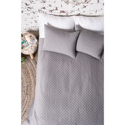 Jersey Gray Cotton Reversible King Quilt
