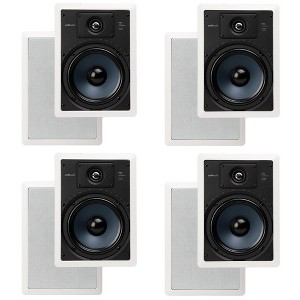 Polk Audio RC85i 2 Way In Wall Speakers - 4 Pack (White) - 1 of 4