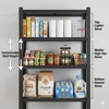 Yukimo 72"H Heavy-Duty Metal Shelving Rack - Adjustable Wire Mesh Storage Organizer for Garage/Pantry/Kitchen/Office - Black - 3 of 4