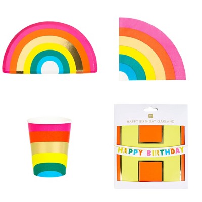 Rainbow Party Décor and Accessory Bundle