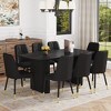 9-Piece Dining Set with MDF Table and 8 Chairs with PU Cushions - 2 of 4