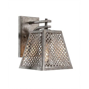 Toltec Lighting Corbello 1 - Light Sconce in  Aged Silver - 1 of 1