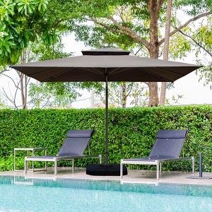 TiramisuBest 9ft Aluminum Cantilever Tilt Patio Umbrella with Center Pole - Lake Blue (Not Base) - 1 of 4