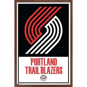 Trends International NBA Portland Trail Blazers - Logo 21 Framed Wall Poster Prints - 1 of 4