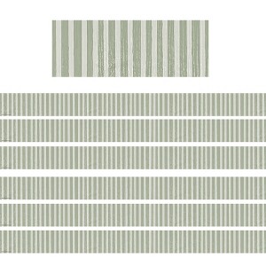 Teacher Created Resources® Classroom Cottage Sage Green Stripes Straight Border Trim, 35 Feet Per Pack, 6 Packs - 1 of 4