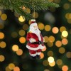 Northlight Traditional Santa Hanging Glass Christmas Ornament - 5" - Red and White - 2 of 4