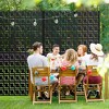 1-Piece Black Rectangle Outdoor Metal Screen Decorative Art Panel,Outdoor Garden Screen - 3 of 4