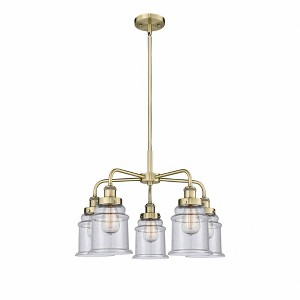 Canton - 5 Light Stem Hung Chandelier In Industrial Style-16.25 Inches Tall and 24 Inches Wide - 1 of 1