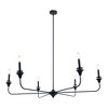 LNC Dolohovstrout 6-Light 48.8" Modern Candle Oversizded Chandelier,Black - 3 of 4