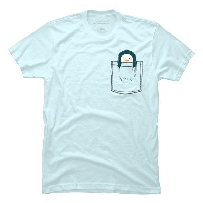 Men's Design By Humans Pocket Penguin By radiomode T-Shirt