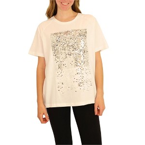 Elevenparis Womens Sequin Embellished T-Shirt - 1 of 4
