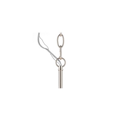 Brushed Nickel Double Drum Shade Pendant Chandelier