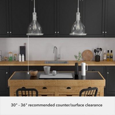 Hunter Fans 13" Van Nuys Pendant Light Brushed Nickel Finish - Industrial Luxe Design for Modern Spaces