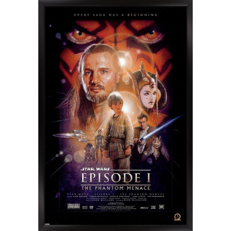 Trends International 24X36 Star Wars: The Phantom Menace - One Sheet Framed Wall Poster Prints, 1 of 7