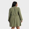Women's Bishop Long Sleeve Button-Up Smocked Mini Dress - Ava & Viv™ - 2 of 3