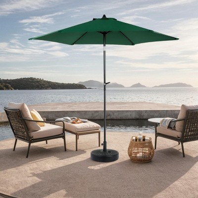 9FT Outdoor Sun Umbrellas, Market Patio Table Umbrella with Push Button Tilt and Crank, 6 Sturdy Ribs (Base Not Included) – Maison Boucle