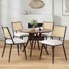 Infurnic Accent Chairs, Modern Upholstered Chairs Set with Sturdy Legs, for Kitchen and Dining Room, 2PCS, White, 21.3"*19.3"*31.1" - 3 of 4