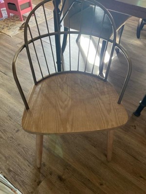 LumiSource Riley Chair retailer with Dark Walnut and Black Finish CH-Riley BNBK