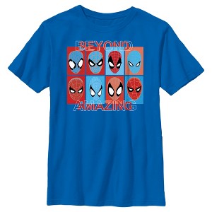 Boy's Spider-Man: Beyond Amazing Mask Squares T-Shirt - 1 of 4