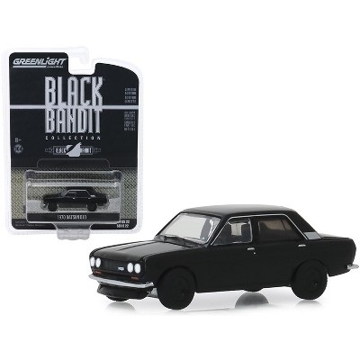 1970 Datsun 510 4-Door Sedan "Black Bandit" Series 22 1/64 Diecast Model Car by Greenlight