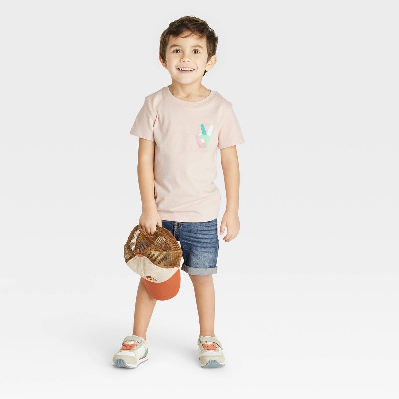 Toddler Boys' Button-Front Pull-On Jean Shorts - Cat & Jack™, 4 of 5