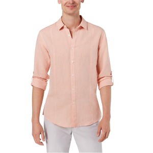 I.N.C International Concepts Mens Seamed Roll Button Up Shirt, Pink, XX-Large - 1 of 1